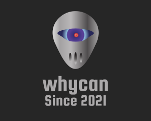Grey - Robot Metal Cyclops logo design