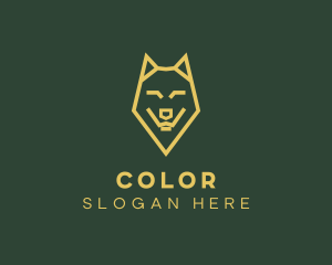 Character - Yellow Wolf Animal logo design