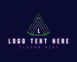 Firm - Pyramid Tech Triangle logo design