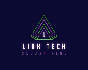 Pyramid Tech Triangle logo design