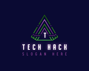 Pyramid Tech Triangle logo design