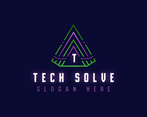 Pyramid Tech Triangle logo design