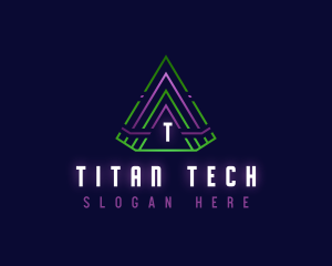 Pyramid Tech Triangle logo design