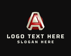 Web Developer - Technology Sphere Letter A logo design