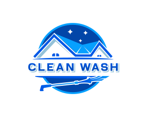 Pressure Wash Cleaning Maintenance logo design