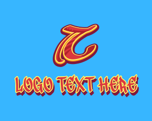 Letter C - Graffiti Art Letter C logo design