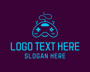 Digital - Cute Neon Game Controller logo design