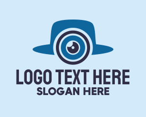 Blue Eye - Spy Hat Lens logo design