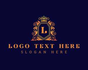 Luxury - Royalty Crown Shield logo design