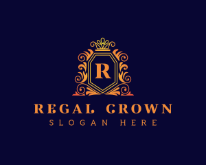 Royalty Crown Shield logo design