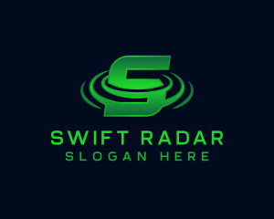Radar - Cyber Tech Ripple Letter S logo design