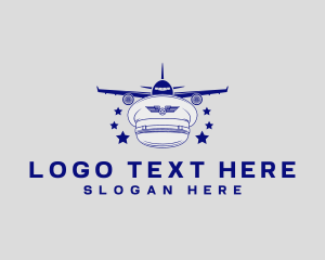 Pilot Hat - Pilot Cap Aviation logo design