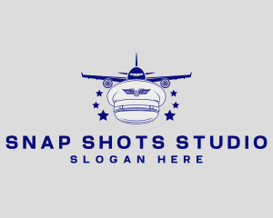 Plane - Pilot Cap Aviation logo design