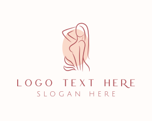 Waxing - Nude Female Spa logo design