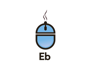 Blue - Online Food Computer Mouse logo design