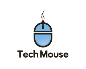 Online Food Computer Mouse logo design