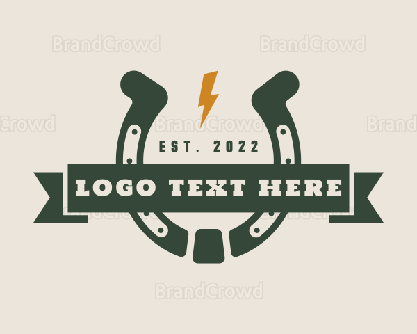 Cowboy Ranch Horseshoe Logo