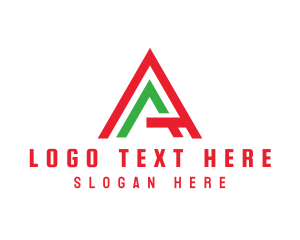 Stripe - Modern Tech Company Letter A logo design