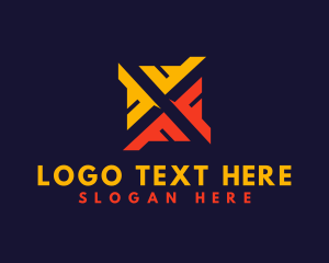 Tech Gaming Letter X Logo