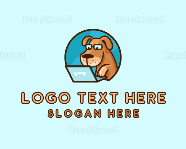 Dog Pet Laptop Logo