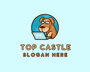 Dog Pet Laptop Logo