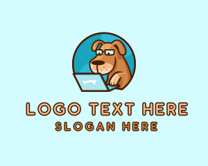 Dog Pet Laptop Logo