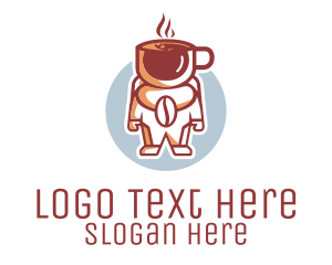 Teacup - Coffee Astronaut Cafe logo design