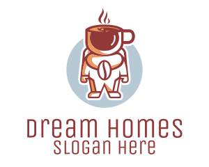 Coffee Cup - Coffee Astronaut Cafe logo design