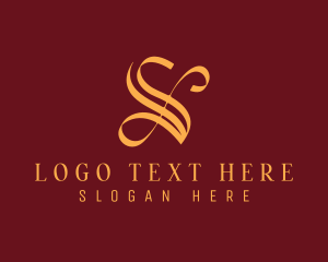 Insurance - Gothic Calligraphy Letter S logo design