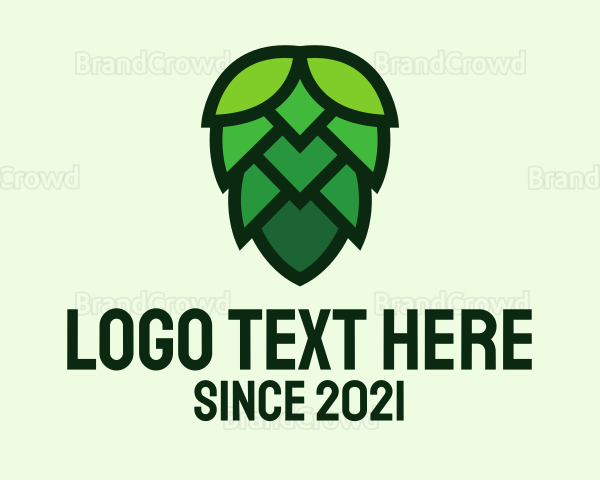 Beer Hops Flower Logo