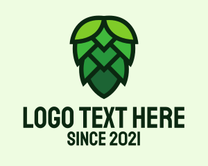 Beer Factory - Beer Hops Flower logo design