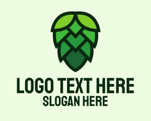 Beer Hops Flower  Logo