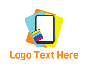 Smartphone - Colorful Tablet Organizer logo design