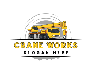 Crane - Mining Crane Construction logo design