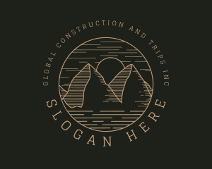 Mountaineer - Hipster Mountain Hiking logo design