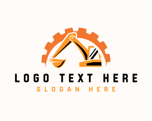 Industrial - Excavator Cog Machinery logo design