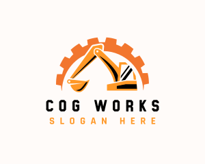 Excavator Cog Machinery logo design