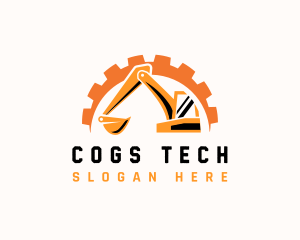 Excavator Cog Machinery logo design