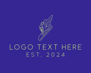 Online Shop - High Top Sneaker Wing logo design