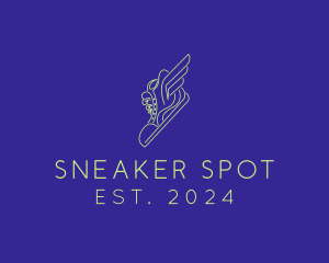 High Top Sneaker Wing logo design