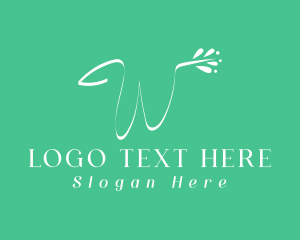 Letter W - Floral Beauty Spa logo design