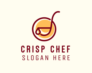 Soup Ladle Cooking  logo design