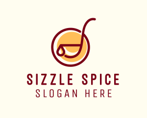 Soup Ladle Cooking  logo design