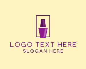 Beauty Tools - Purple Nail Polish logo design