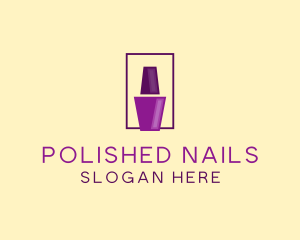 Nail - Purple Nail Polish logo design