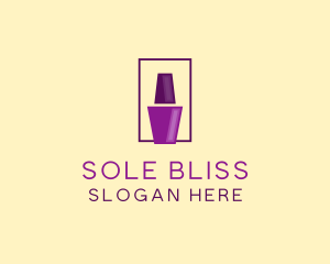 Pedicure - Purple Nail Polish logo design