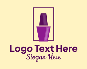 Toe - Purple Nail Polish logo design