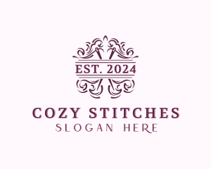 Knitter - Tailoring Stitching Needle logo design