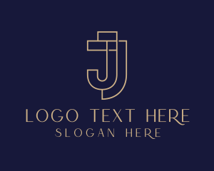 Woodworking - Geometric Enterprise Letter J logo design