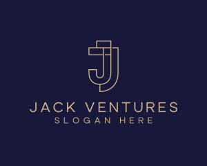 Geometric Enterprise Letter J logo design